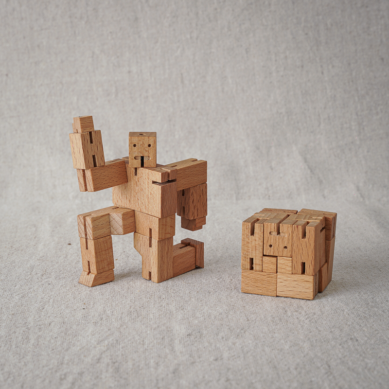 Cubebot方塊機器人-原木Mini