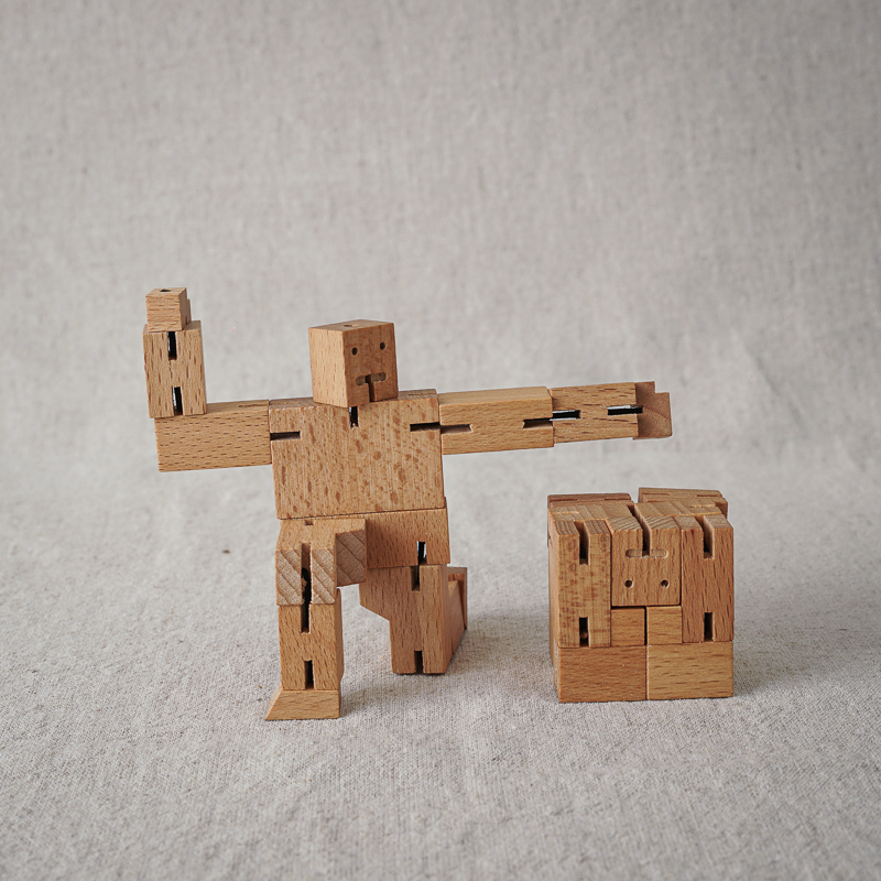 Cubebot方塊機器人-原木Mini