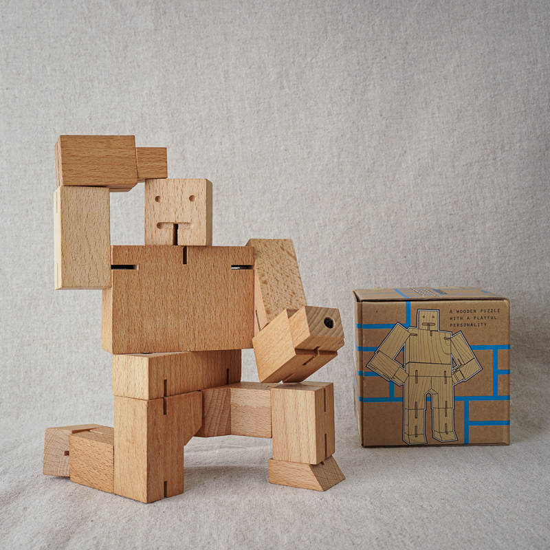 Cubebot方塊機器人-原木(M)