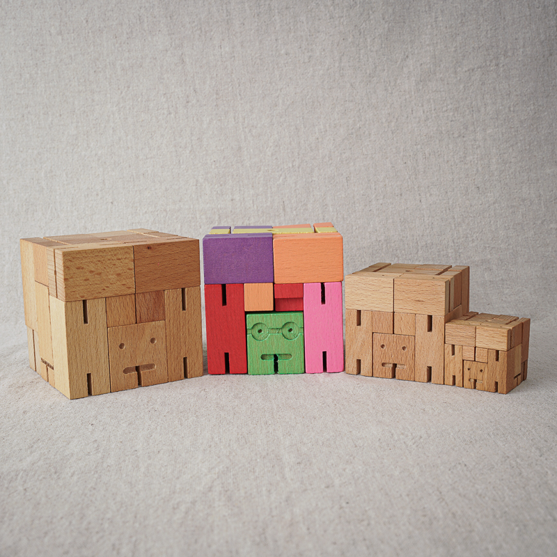 Cubebot方塊機器人-彩色 (Ｍ)